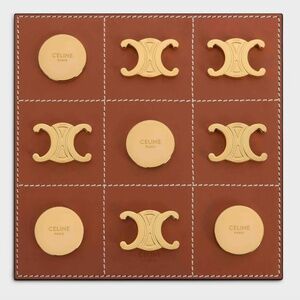 CELINE - TIC TAC TOE IN CALFSKIN AND BRASS - NEW IN BOX
